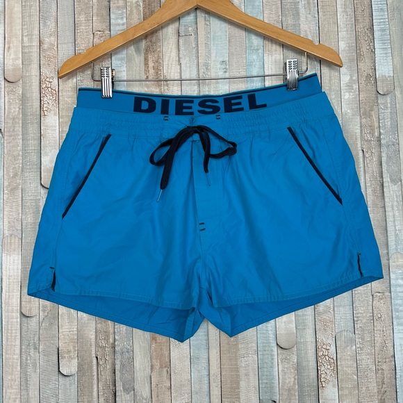 Diesel Other - Diesel L Mens Bright Blue Barrely Swim Trunk Shorts 1.75” Inseam Summer Vacation